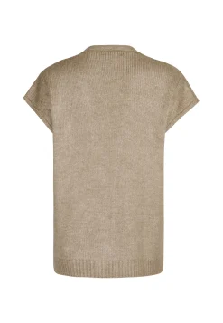 Sale Miss Etam Gilet brei zand Dark neutral melange