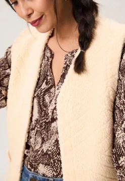 Clearance Miss Etam Gilet creme Cream