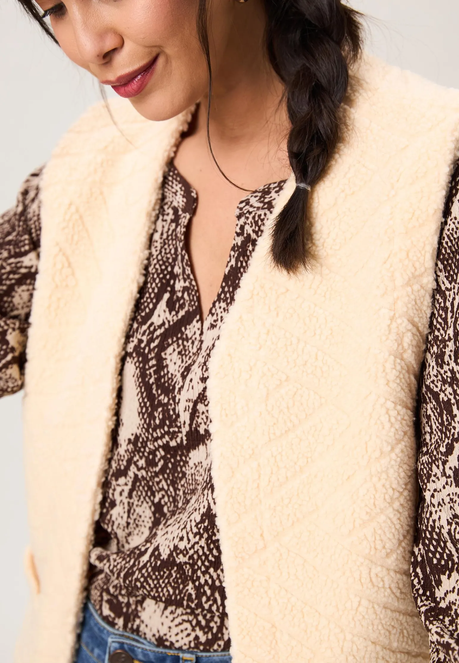 Clearance Miss Etam Gilet creme Cream