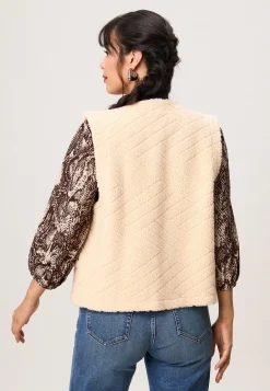 Clearance Miss Etam Gilet creme Cream