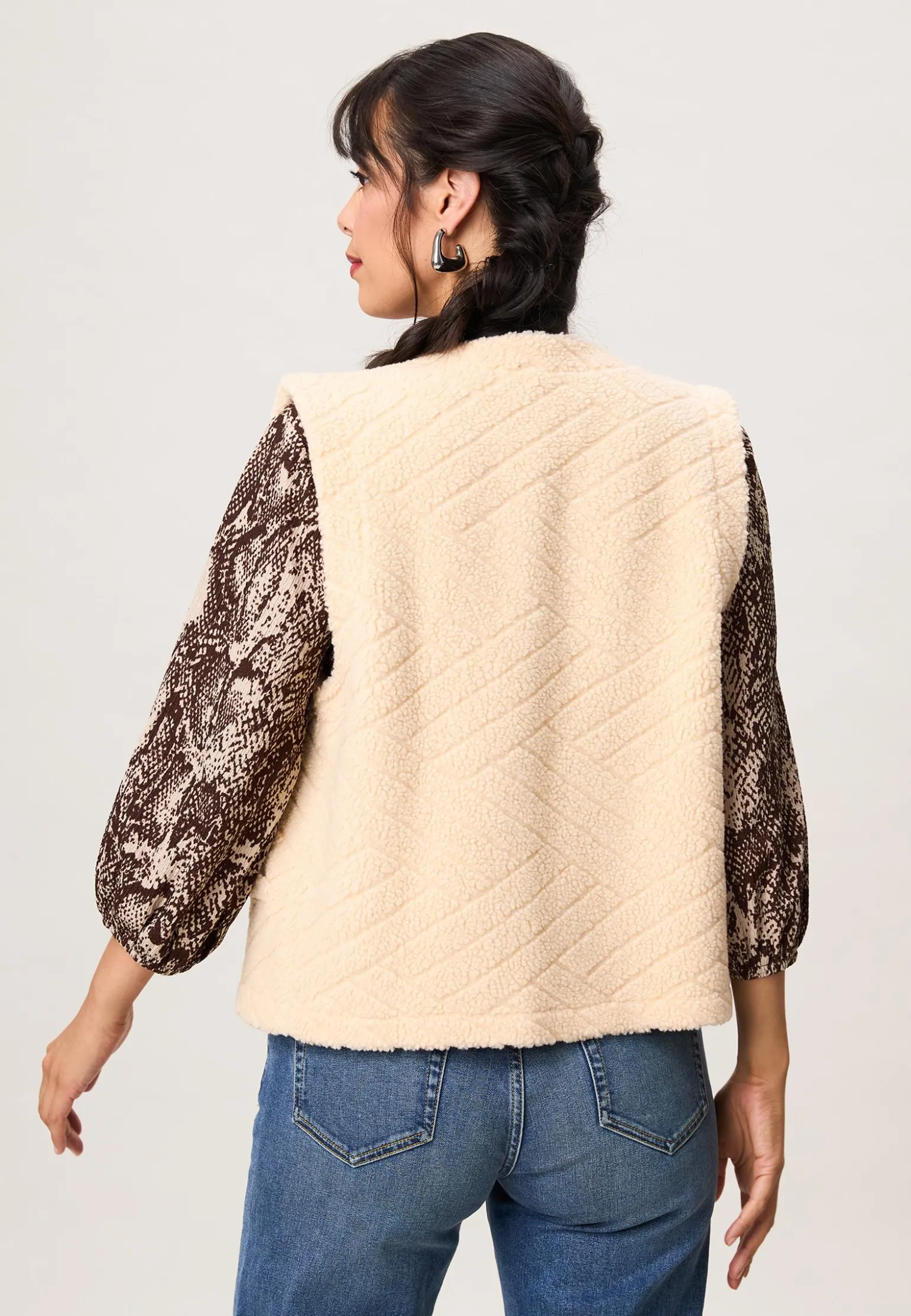 Clearance Miss Etam Gilet creme Cream