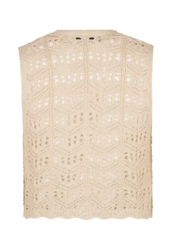 Online Miss Etam Gilet crochet zand Light sand