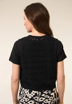 Sale Miss Etam Gilet crochet Zwart