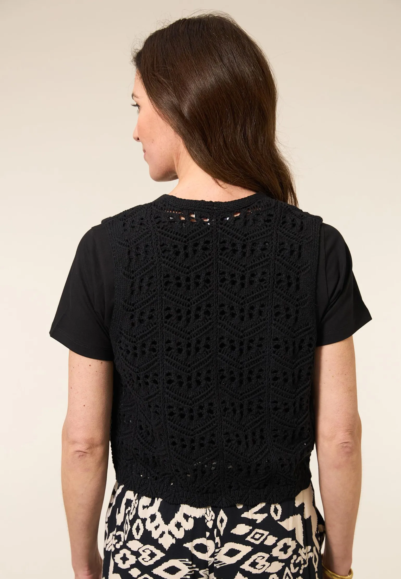 Sale Miss Etam Gilet crochet Zwart