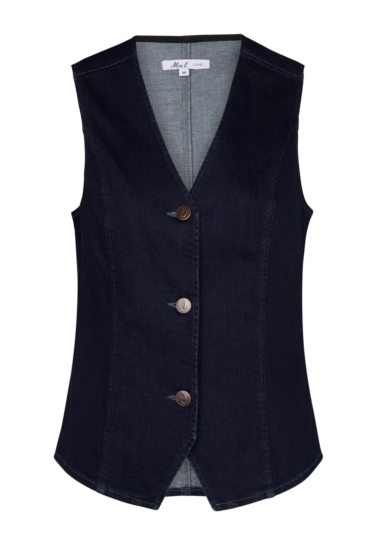 Clearance Miss Etam Gilet denim blauw Dark denim