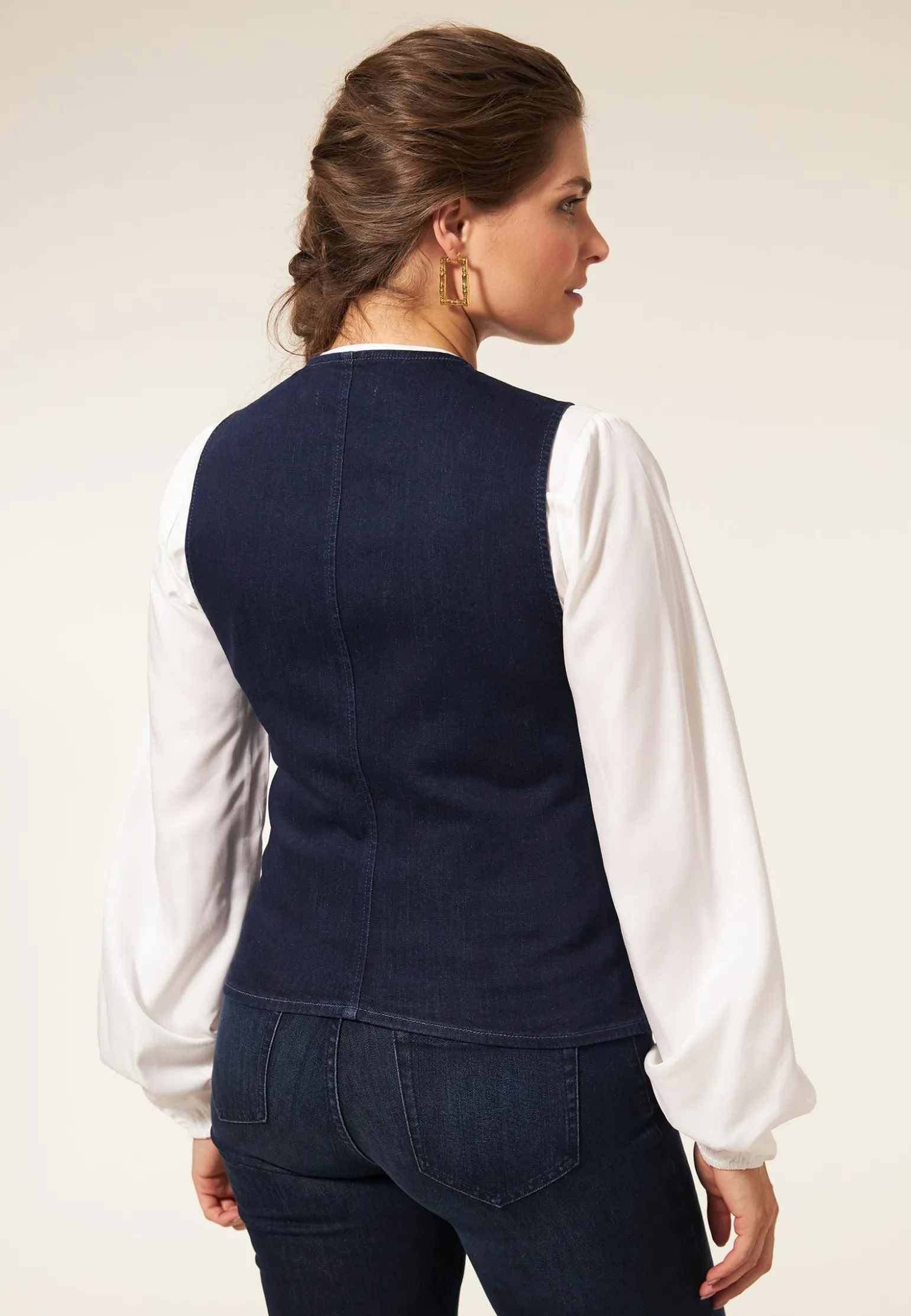 Clearance Miss Etam Gilet denim blauw Dark denim