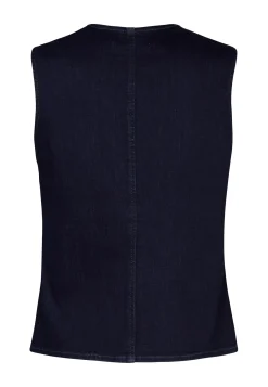 Clearance Miss Etam Gilet denim blauw Dark denim