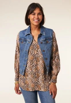 Hot Miss Etam Gilet denim blauw Medium denim