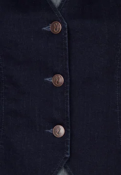 Miss Etam Gilet denim blauw Dark denim