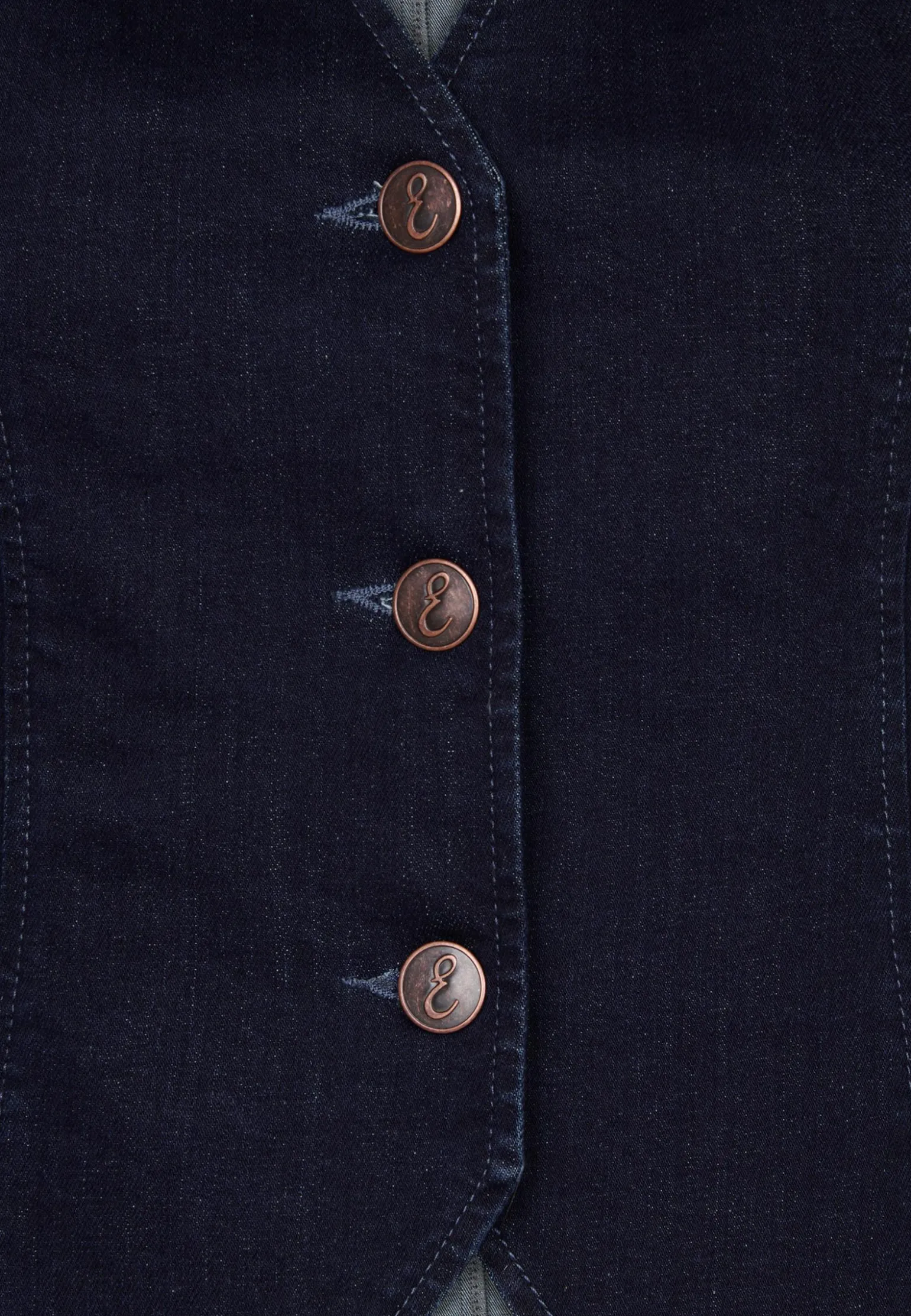 Miss Etam Gilet denim blauw Dark denim