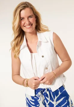 Hot Miss Etam Gilet denim Wit