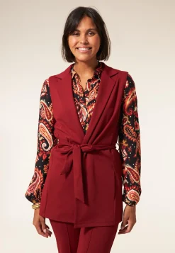 Miss Etam Gilet lang rood Dark red