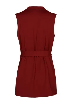 Miss Etam Gilet lang rood Dark red