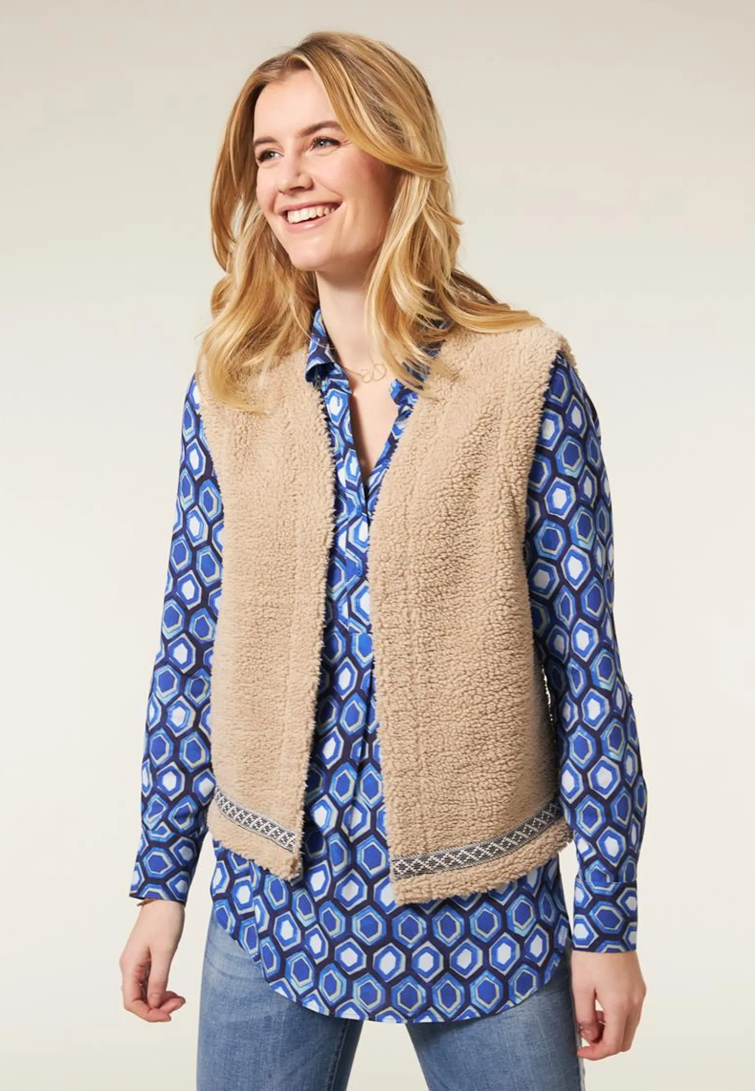 Miss Etam Gilet naturel Ecru