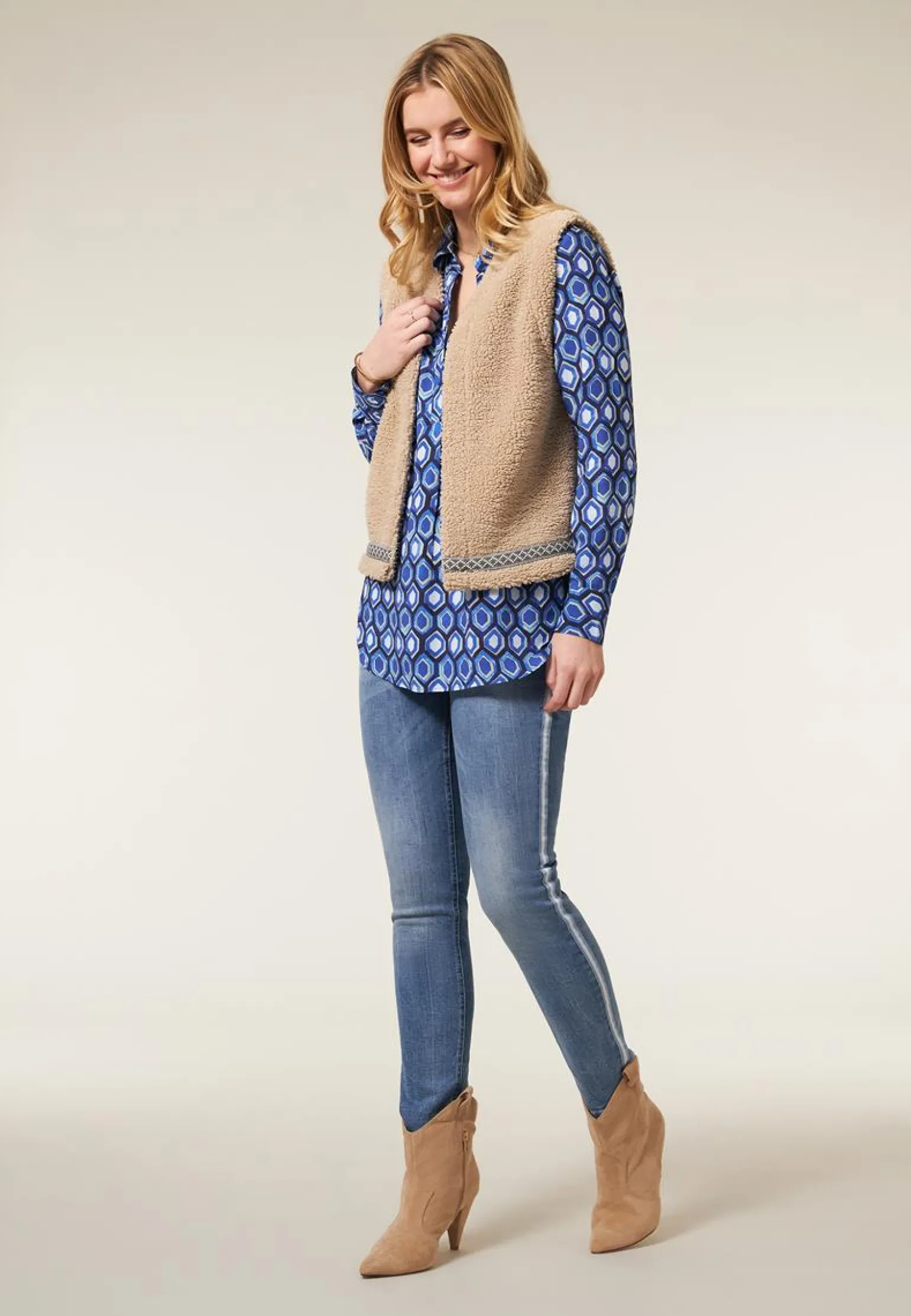 Miss Etam Gilet naturel Ecru
