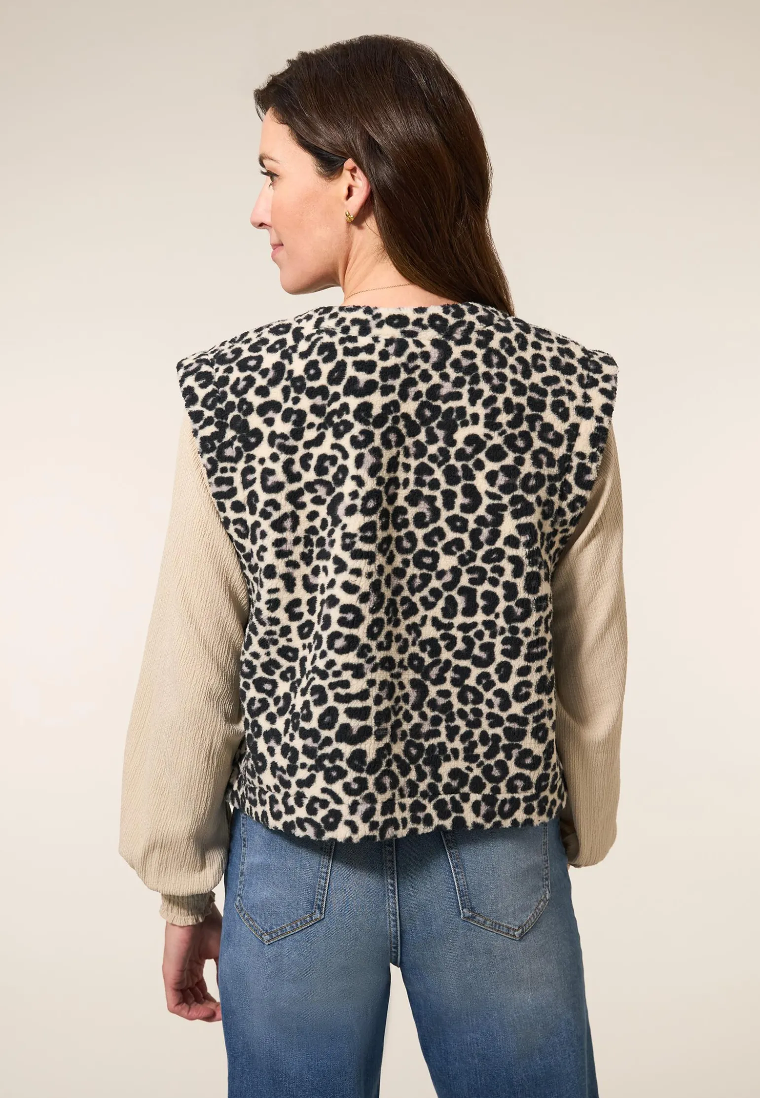 Hot Miss Etam Gilet print zand Multi zand