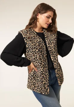 Hot Miss Etam Gilet print zwart Multi dark neutral