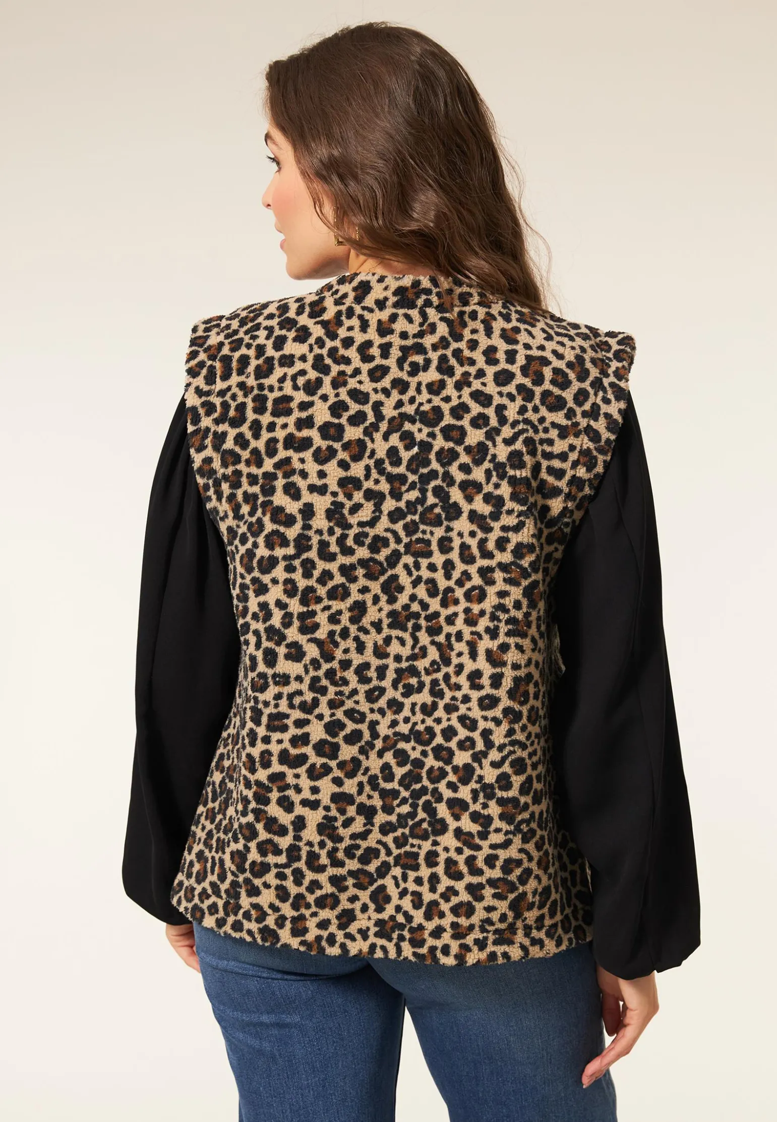 Hot Miss Etam Gilet print zwart Multi dark neutral