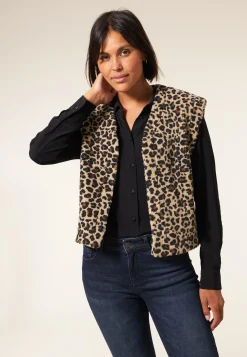 Miss Etam Gilet print zwart Multi dark neutral
