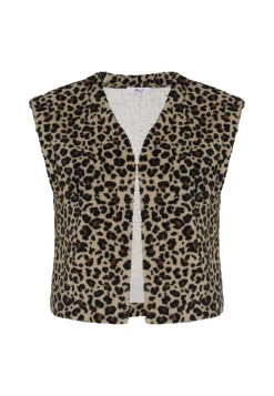 Miss Etam Gilet print zwart Multi dark neutral
