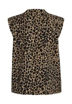 Outlet Miss Etam Gilet print zwart Multi dark neutral