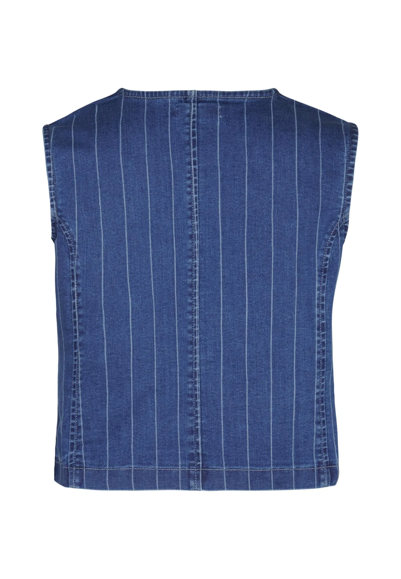 New Miss Etam Gilet streep blauw Multi denim blue