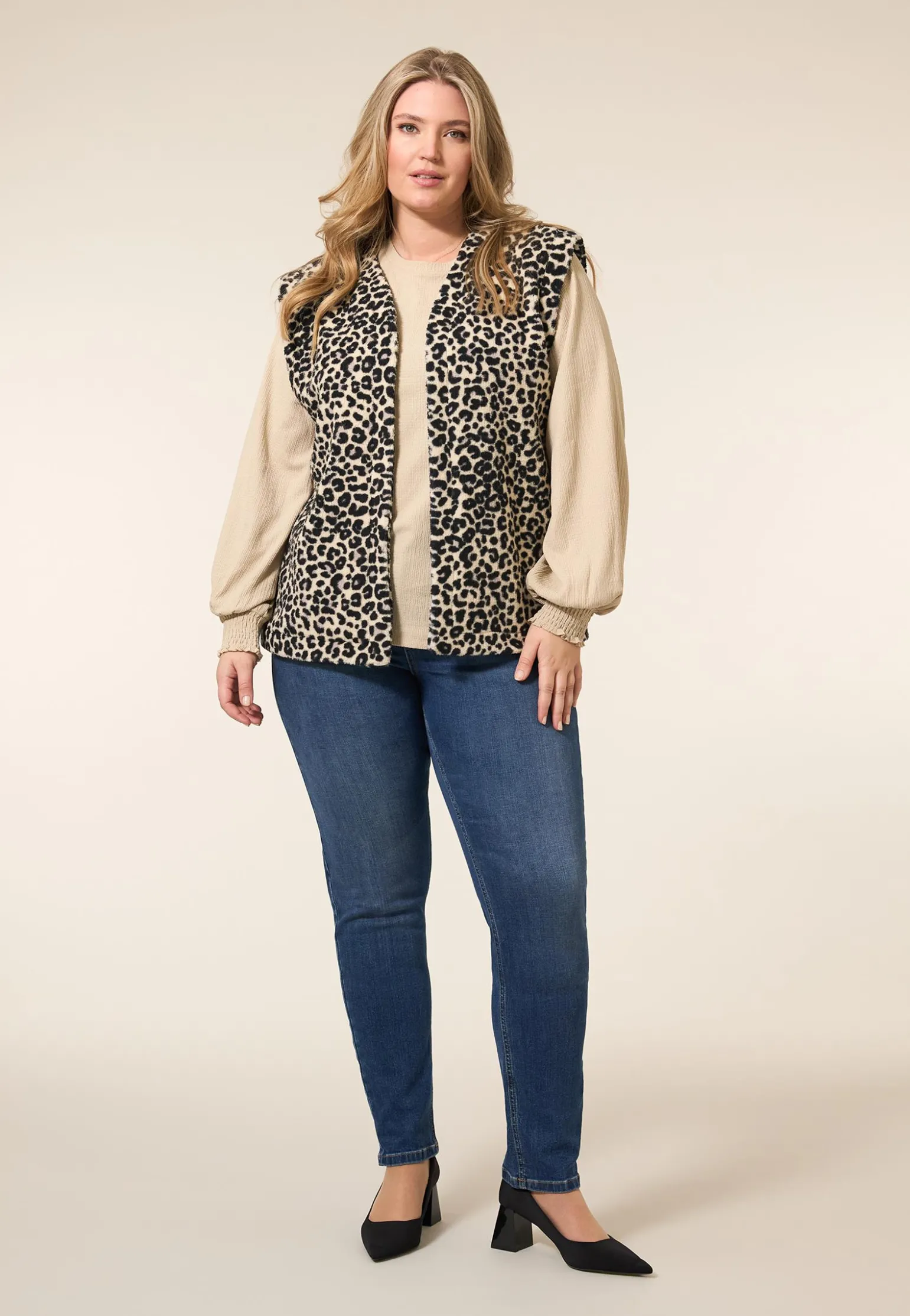 Online Miss Etam Gilet teddy zand Multi zand