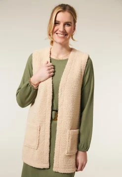 Clearance Miss Etam Gilet teddy zand Sand