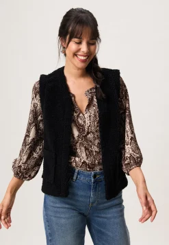 Best Miss Etam Gilet teddy Zwart