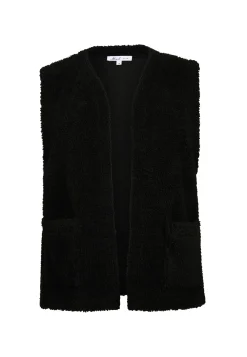 Hot Miss Etam Gilet teddy Zwart