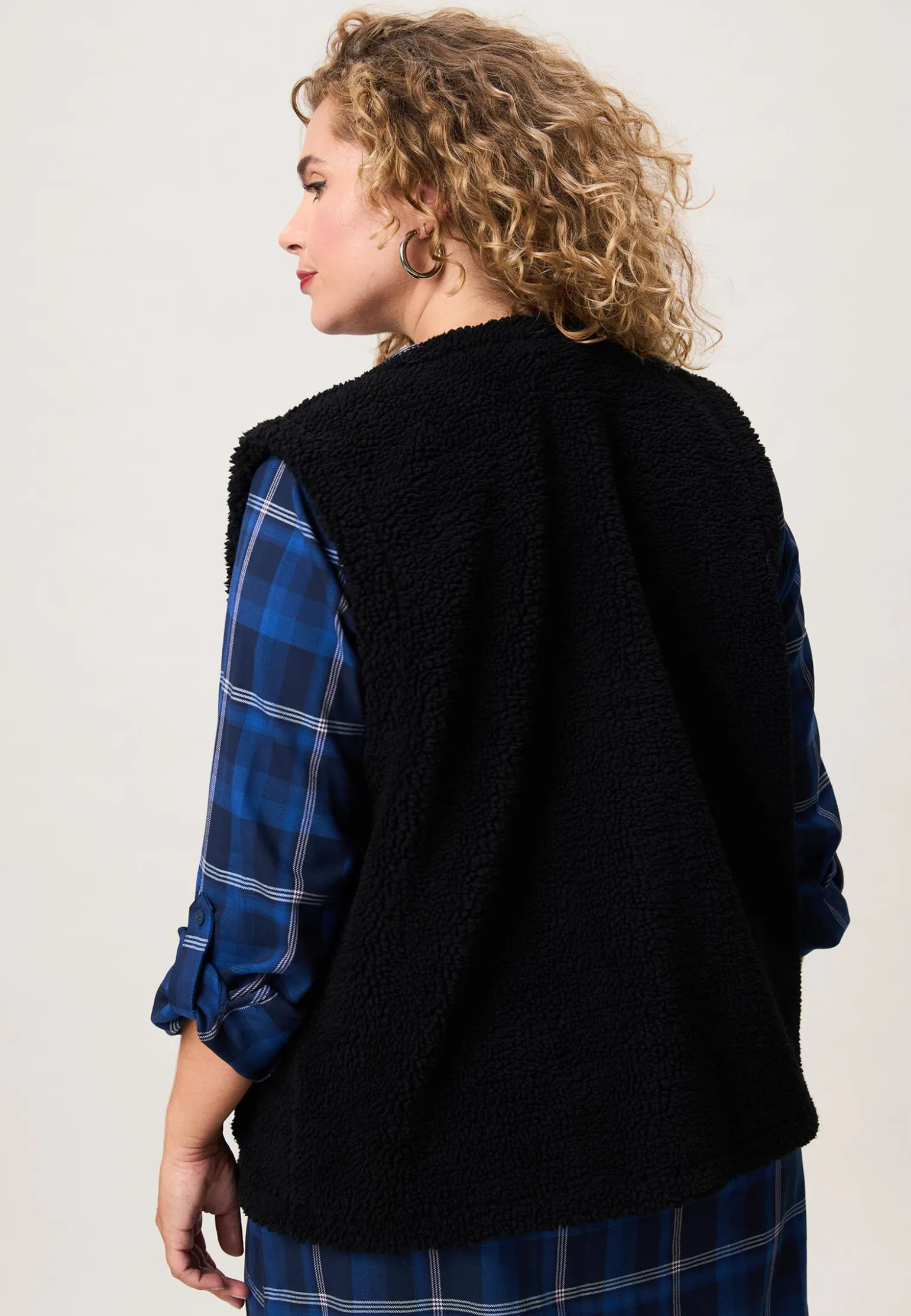 Hot Miss Etam Gilet teddy Zwart