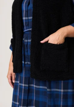 Hot Miss Etam Gilet teddy Zwart