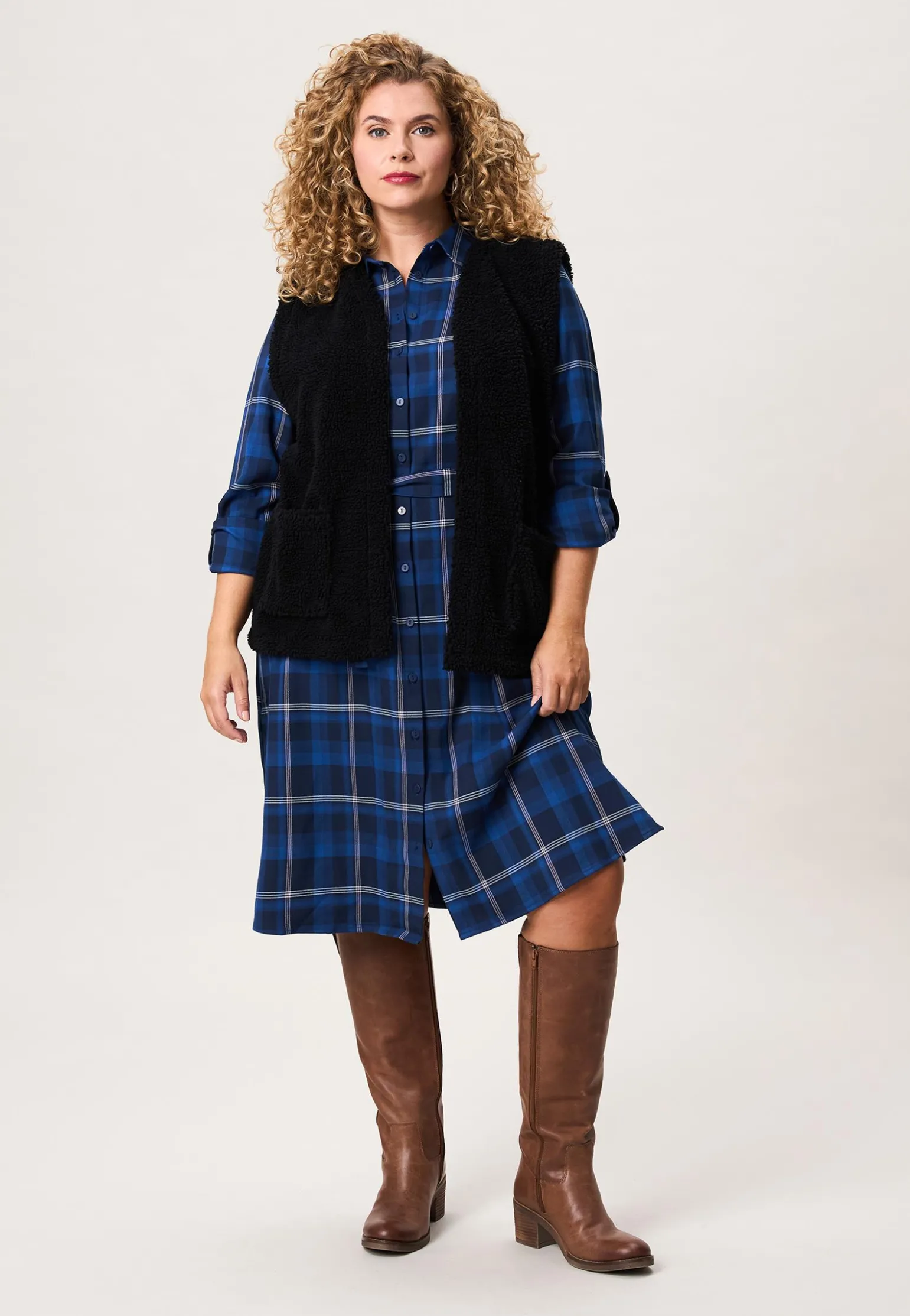 Hot Miss Etam Gilet teddy Zwart