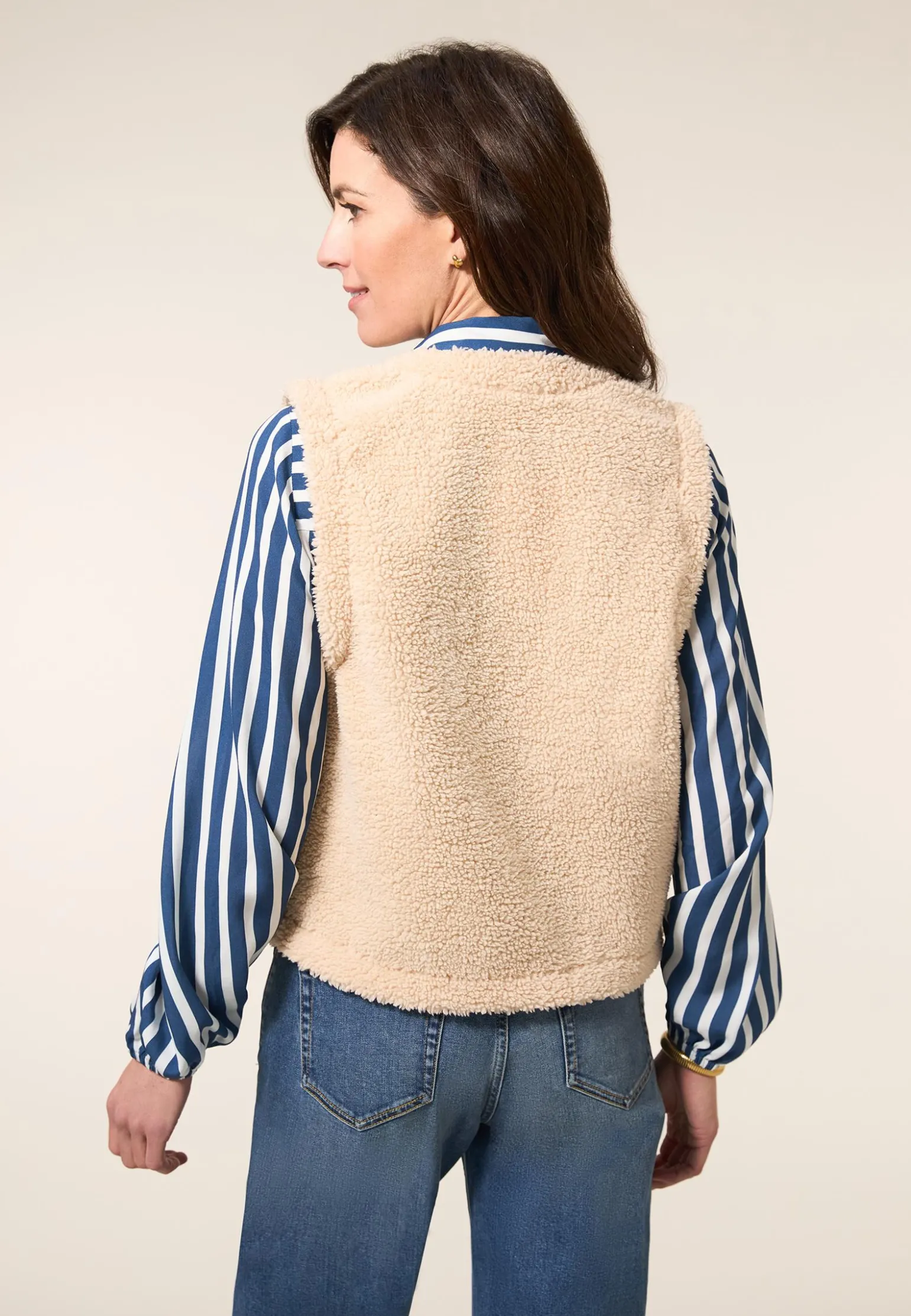 Miss Etam Gilet zand Sand