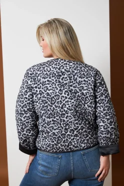 New Miss Etam Jas padded print grijs Multi grey