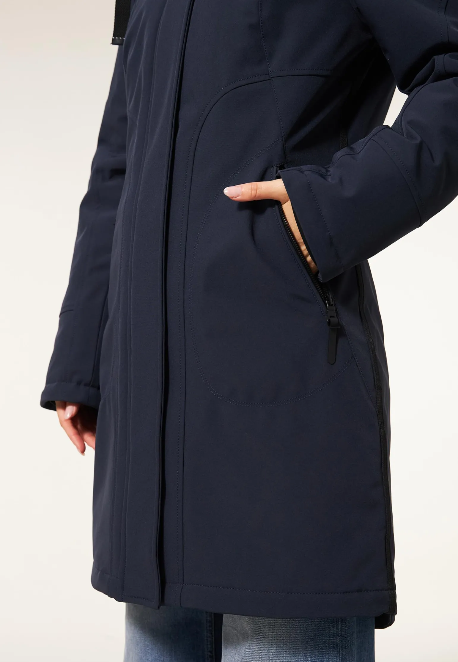 Online Miss Etam Jas softshell blauw Donkerblauw