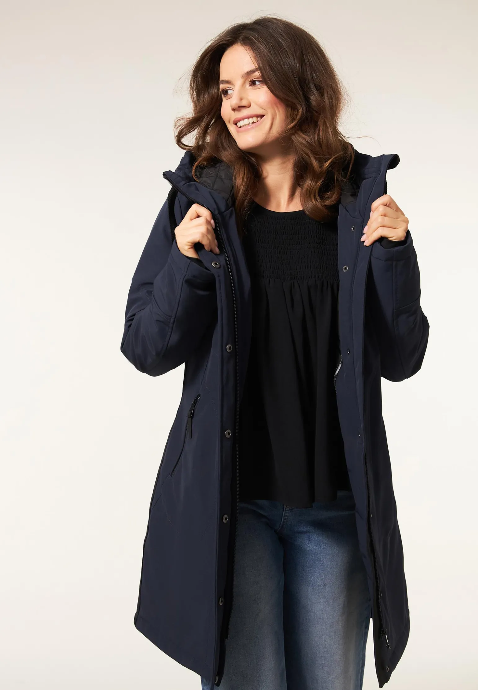 Online Miss Etam Jas softshell blauw Donkerblauw
