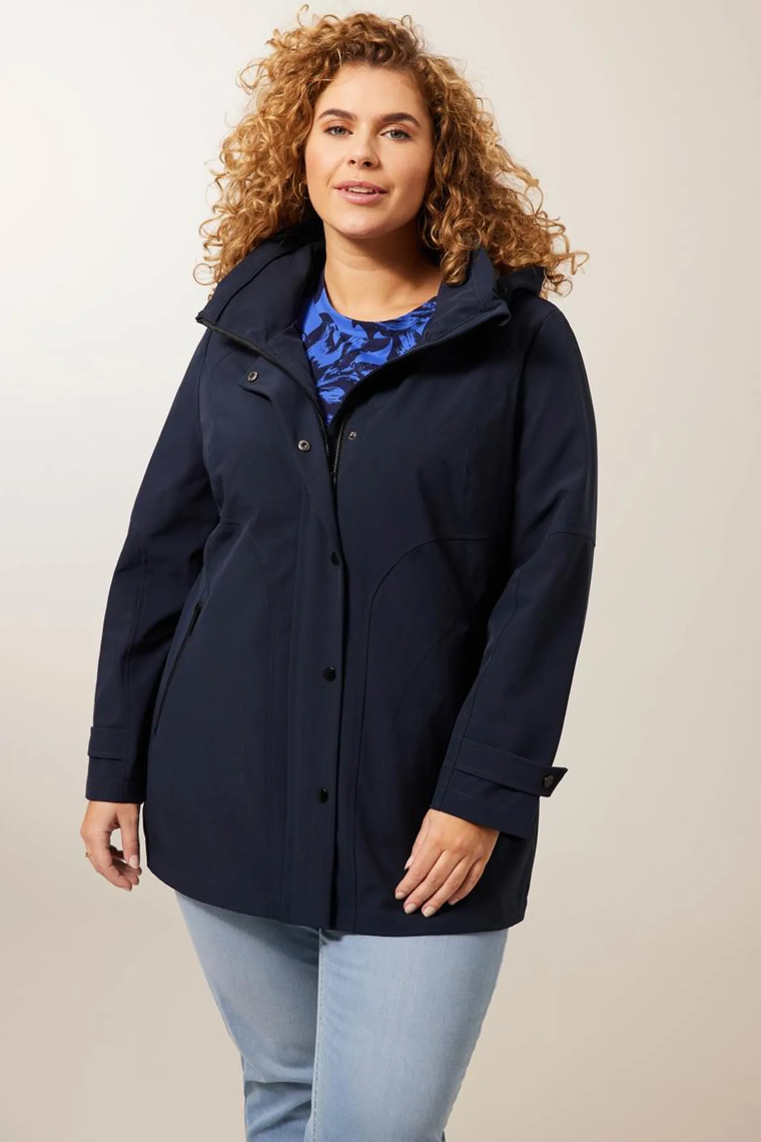 Discount Miss Etam Jas softshell blauw Donkerblauw