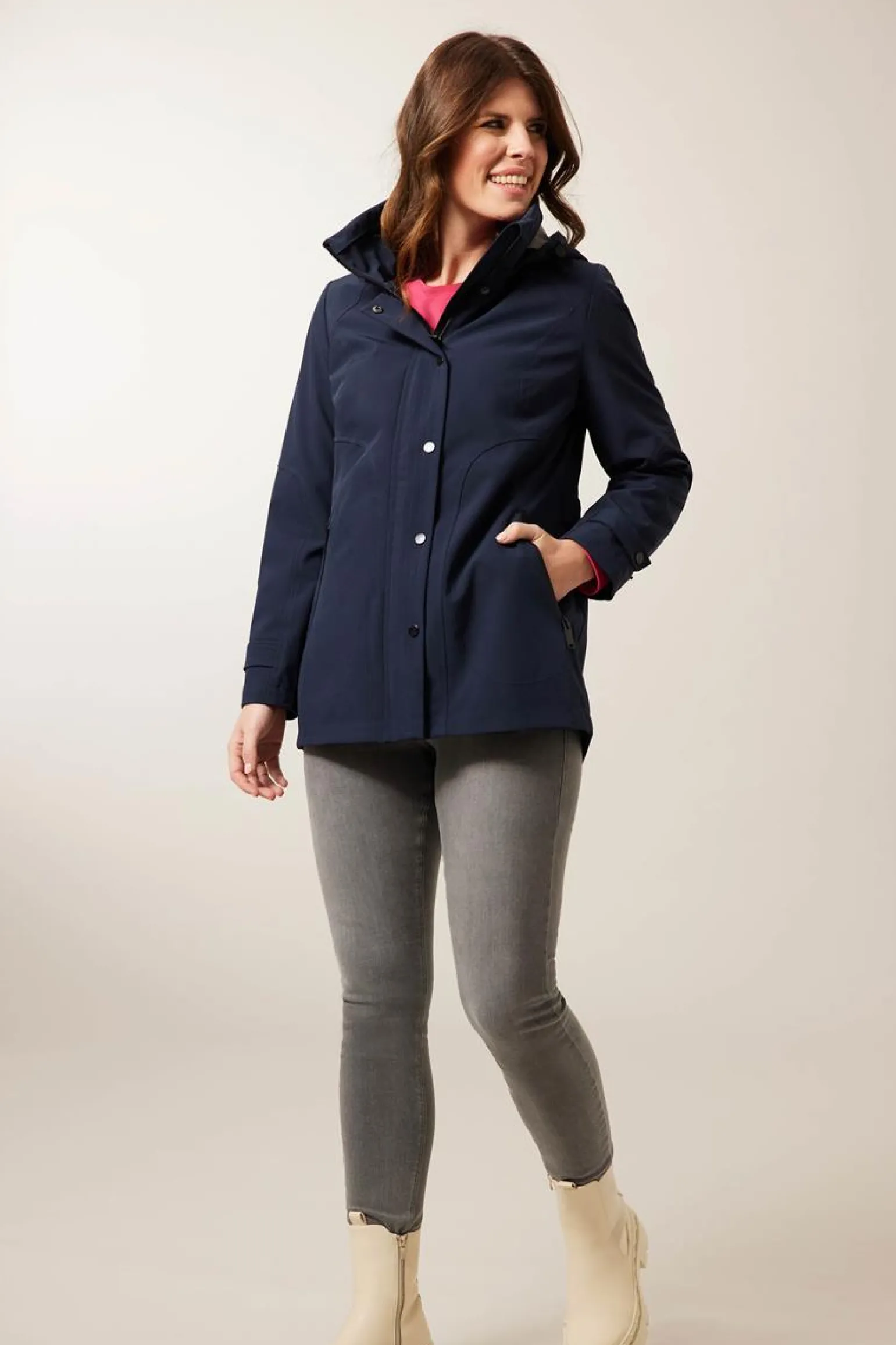 Discount Miss Etam Jas softshell blauw Donkerblauw