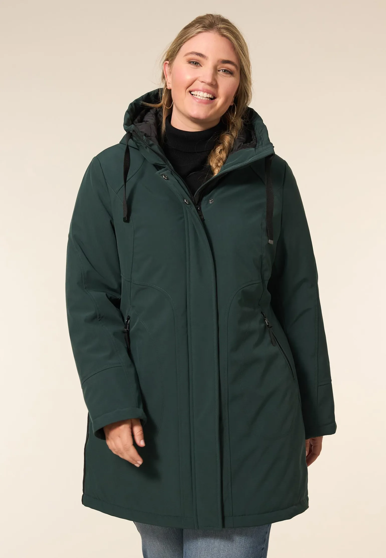 Online Miss Etam Jas softshell groen Pinegreen