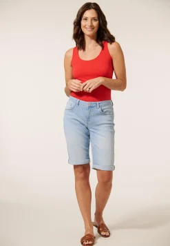Best Miss Etam Jeans bermuda blauw Bleached