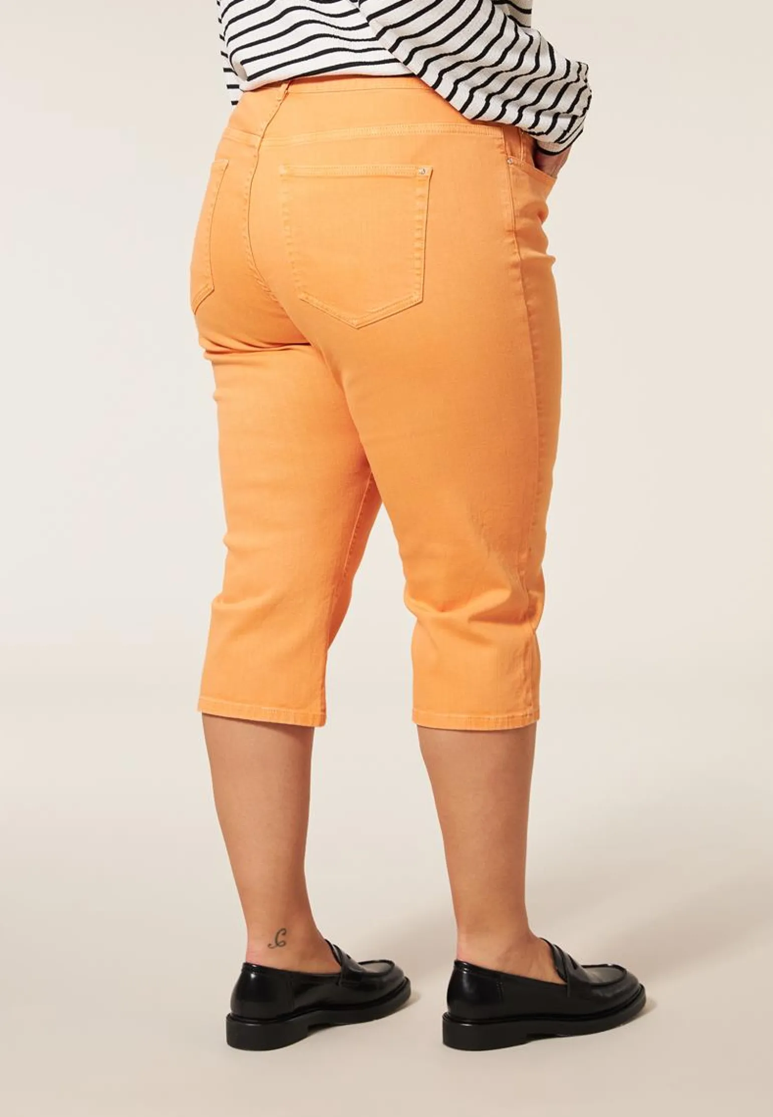 New Miss Etam Jeans capri oranje Coral