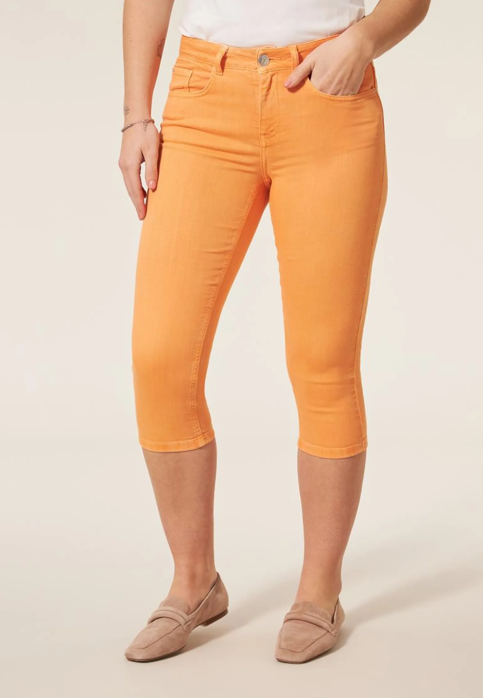 Outlet Miss Etam Jeans capri oranje Coral