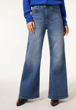 Online Miss Etam Jeans extra wide leg blauw 32
