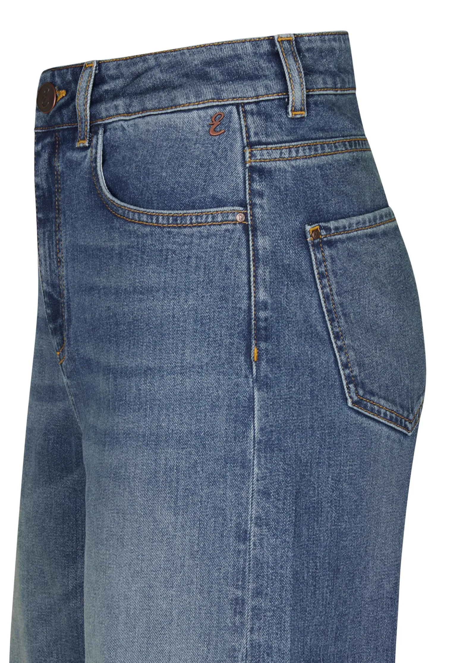 Online Miss Etam Jeans extra wide leg blauw 36" Medium denim