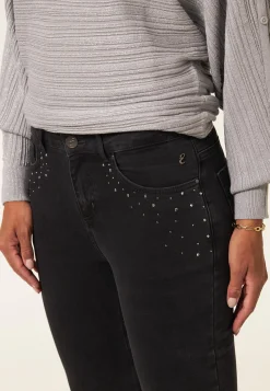 Online Miss Etam Jeans flared details zwart 32" Grijs