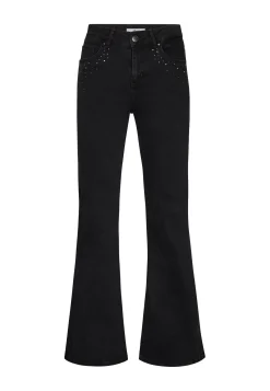 Online Miss Etam Jeans flared details zwart 32