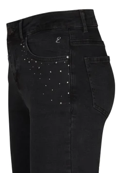 Online Miss Etam Jeans flared details zwart 32