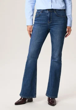 Hot Miss Etam Jeans flared leg blauw Medium denim