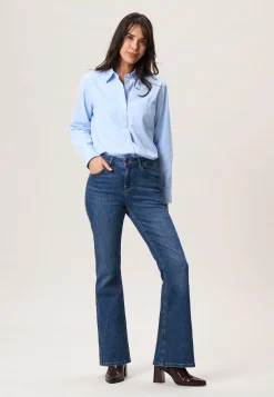 Hot Miss Etam Jeans flared leg blauw Medium denim